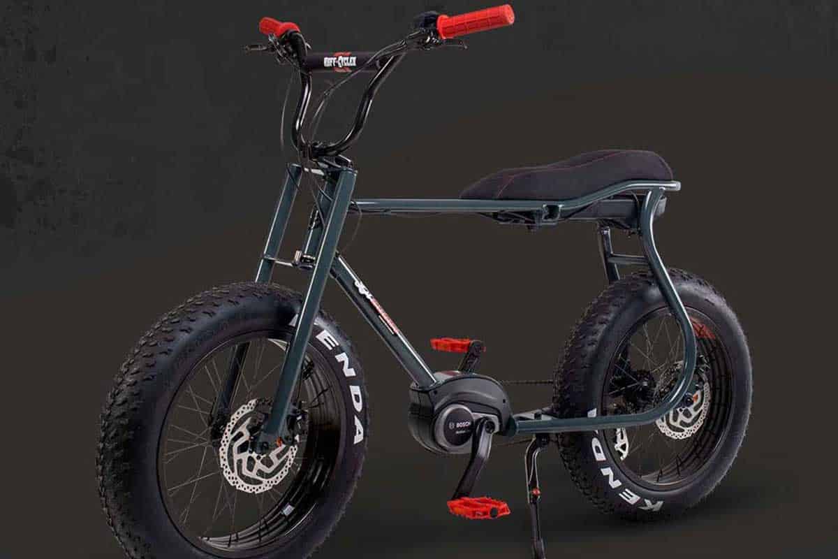 Lil Buddy Retro Cruiser E-Bike in grau mit rot